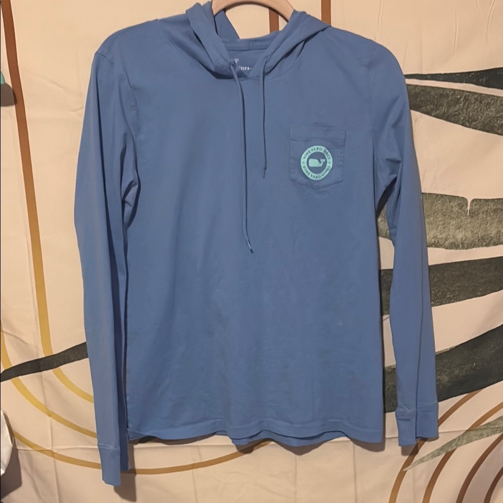 Vineyard Vines Blue Hoodie with Logo